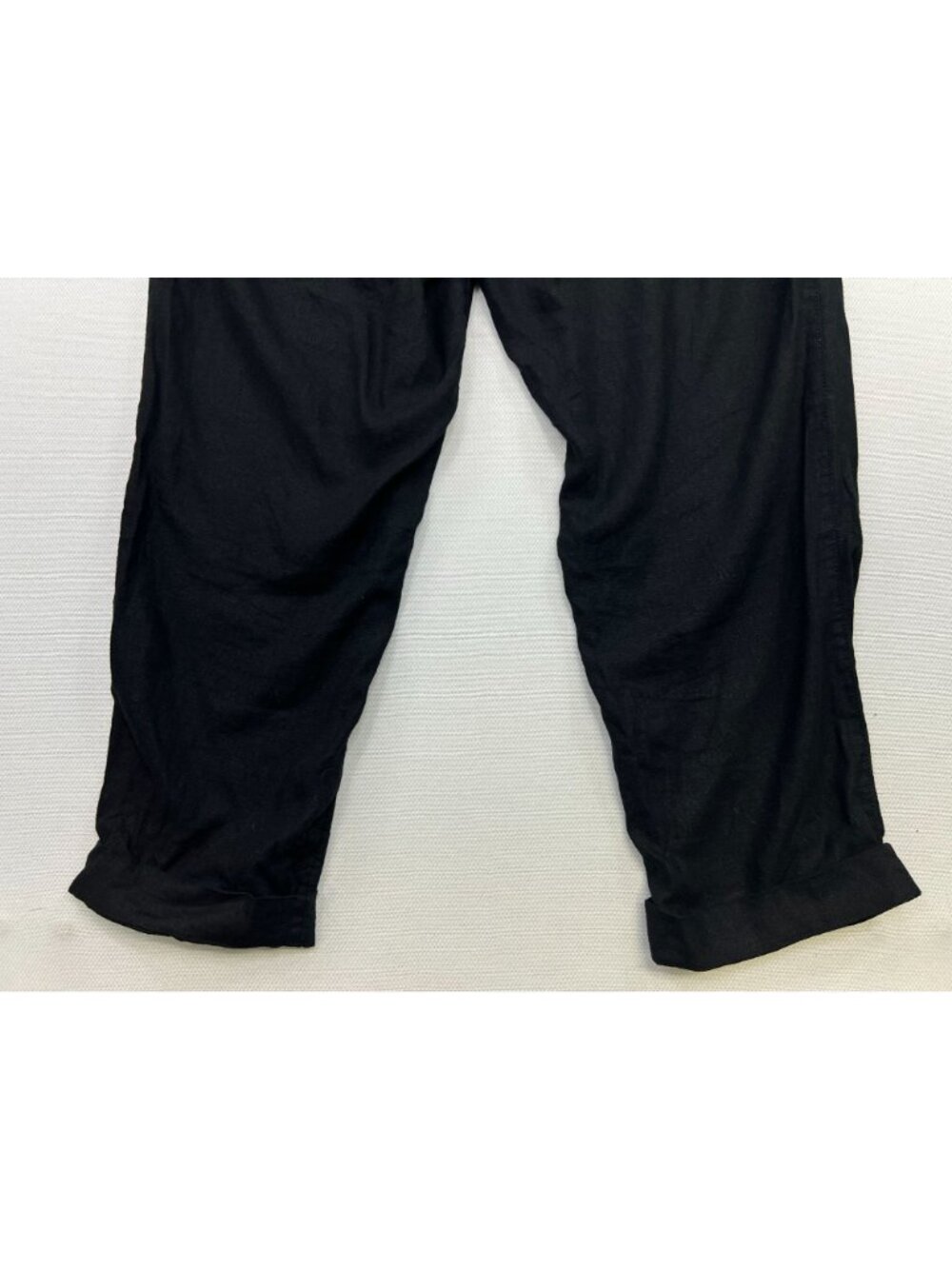 Old Navy Women's Linen High-Rise Straight Pull On Pants Size L Tall Black - Picture 10 of 10